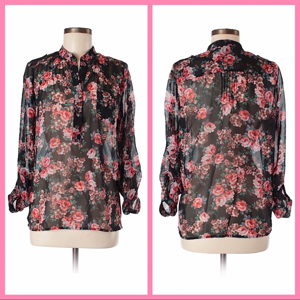 STITCH FIX | Alice Blue Floral Patterned Blouse